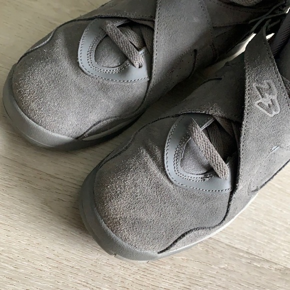 Nike air JORDAN 8 retro gray suede shoes‎ sneakers - Picture 9 of 16